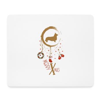 Welsh Corgi Weihnachten Weihnachtstraumfänger - Mousepad (Querformat) - Weiß - Vorne