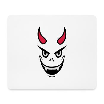 Evil Devil Face Design - Mouse Pad (horizontal) - white - Front