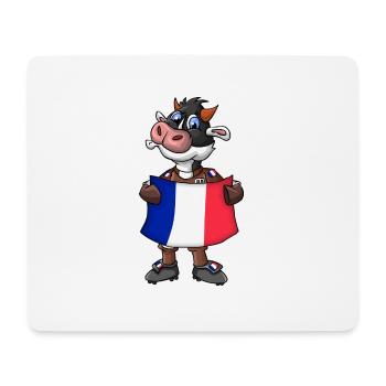 Frankreich Kuh Fan - Mousepad (Querformat) - Weiß - Vorne