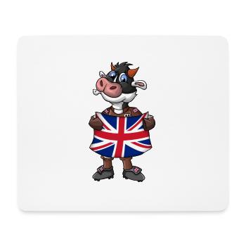 English cow fan - Mouse Pad (horizontal) - white - Front