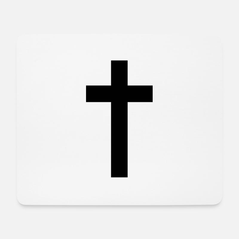 Kreuz - Mousepad (Querformat) - Weiß
