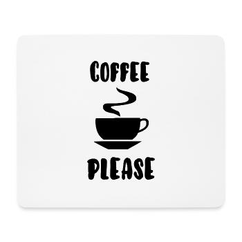 coffee please - Tapis de souris (format paysage) - blanc - Devant