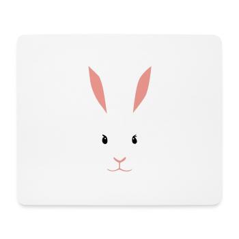Weißes weibliches Kaninchen - Mousepad (Querformat) - Weiß - Vorne