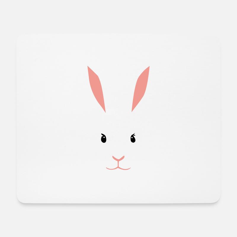 Weißes weibliches Kaninchen - Mousepad (Querformat) - Weiß