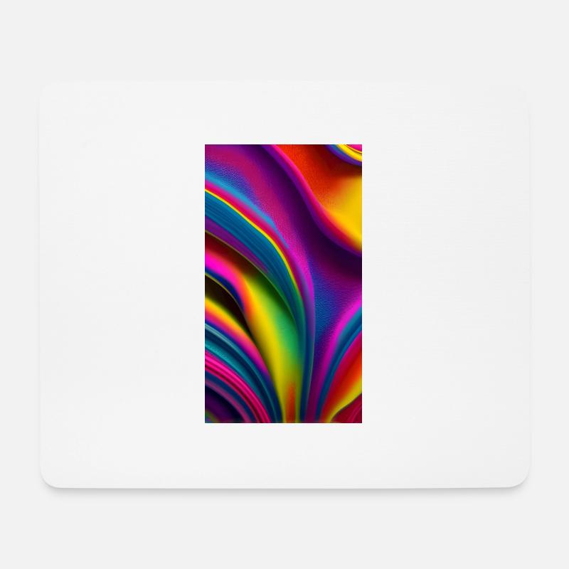 Farbexplosion der Abstraktion - Mousepad (Querformat) - Weiß