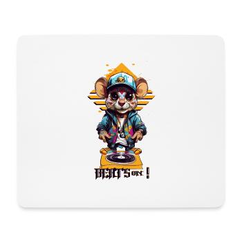 DJ Ratte - Mousepad (Querformat) - Weiß - Vorne
