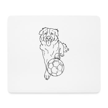 Football pour chiens - Tapis de souris (format paysage) - blanc - Devant