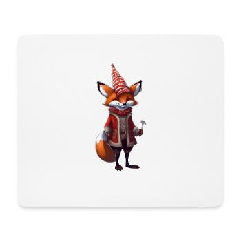Weihnachten Festlicher Fuchs - Mousepad (Querformat) - Weiß - Vorne