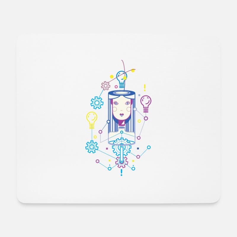 IT-SHIRT GLÜHBIRNE - Mousepad (Querformat) - Weiß