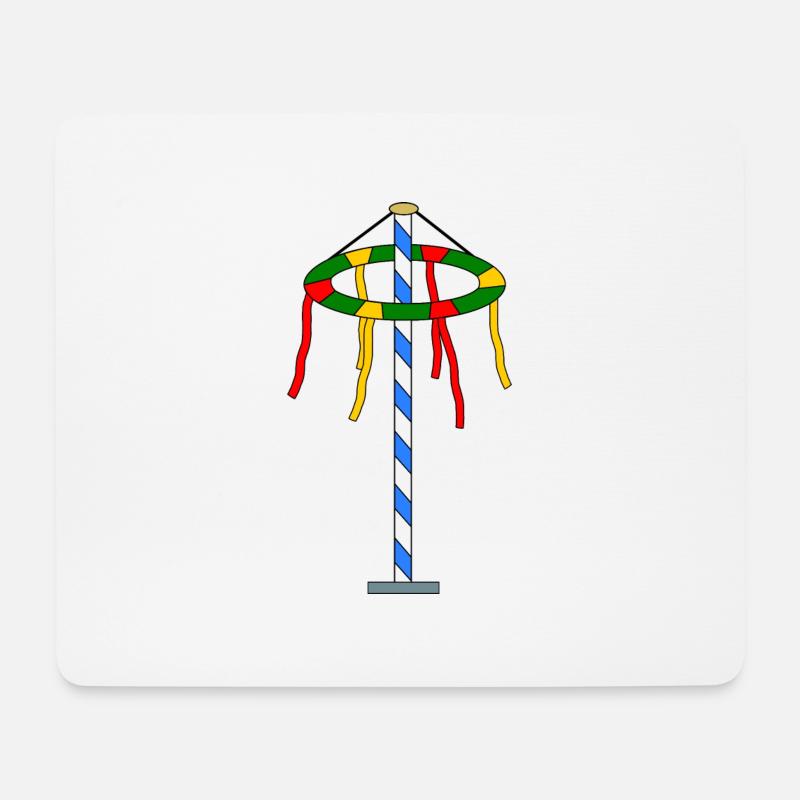 Maibaum - Mousepad (Querformat) - Weiß