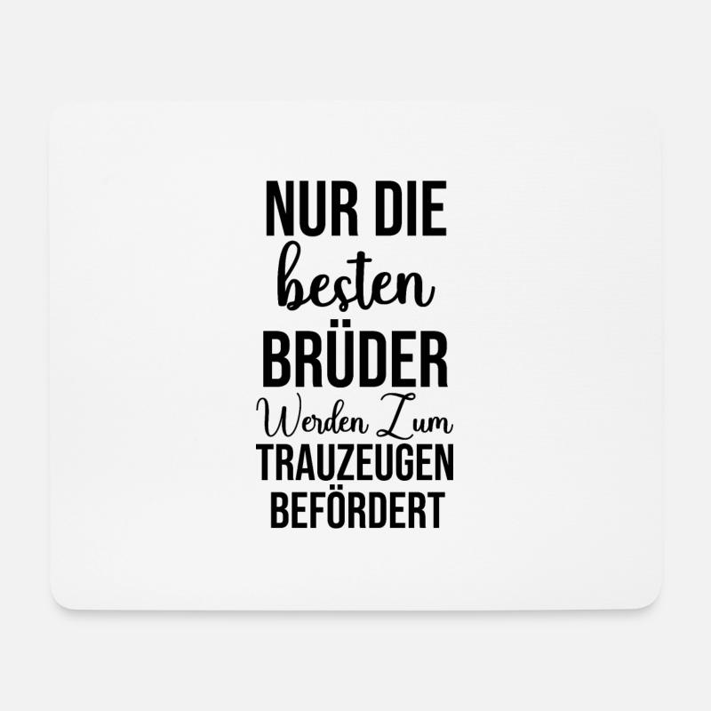 Trauzeuge Besten Bruder Brüder Spruch Geschenk - Mousepad (Querformat) - Weiß