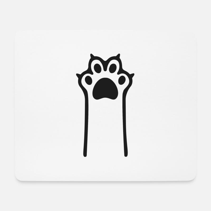 Tierpfote - Mousepad (Querformat) - Weiß