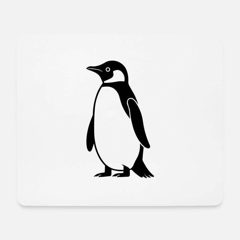 Pinguin - Mousepad (Querformat) - Weiß