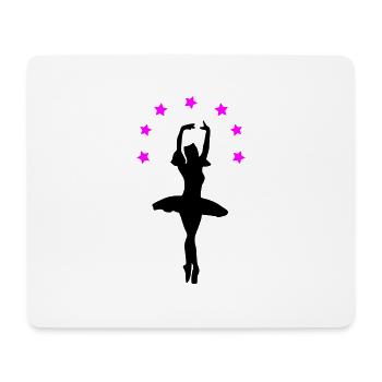 ballerine - Tapis de souris (format paysage) - blanc - Devant