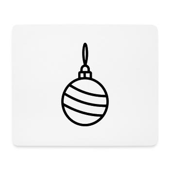Boule de Noël - Tapis de souris (format paysage) - blanc - Devant