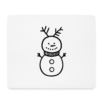 Bonhomme de neige - Tapis de souris (format paysage) - blanc - Devant