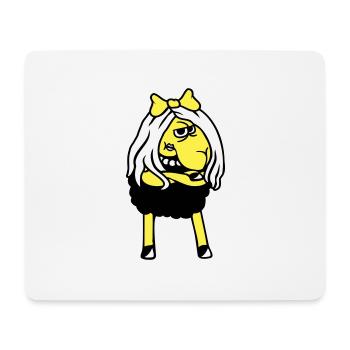 Schwarzes Schaf Mädchen Frau Goth Emo Girl Hübsch - Mousepad (Querformat) - Weiß - Vorne