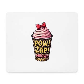 POW ZAP MIAOUEMENT - Tapis de souris (format paysage) - blanc - Devant