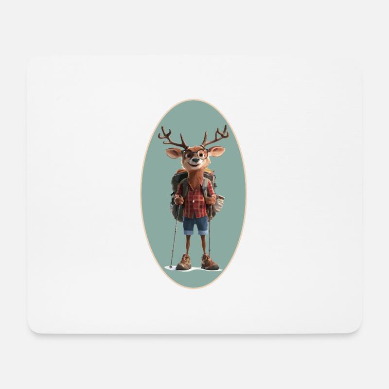 Steinbock - Mousepad (Querformat) - Weiß