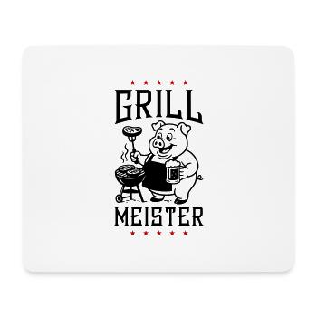 Grillmeister Grillen Schwein - Mousepad (Querformat) - Weiß - Vorne
