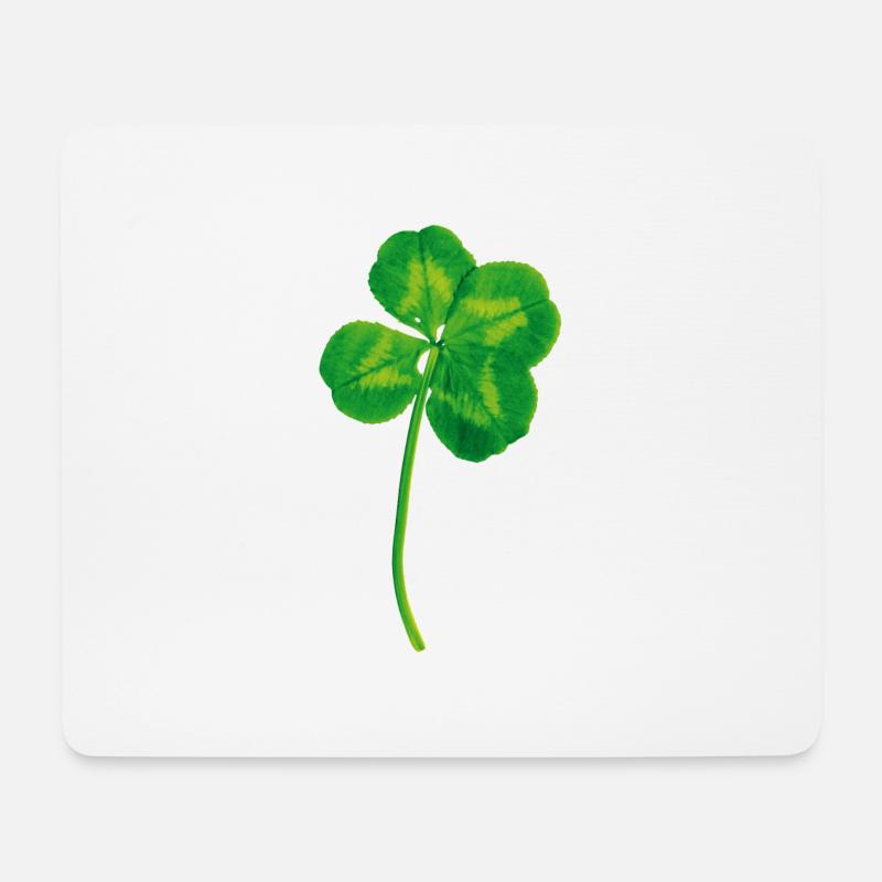Echter Glücksklee - Mousepad (Querformat) - Weiß