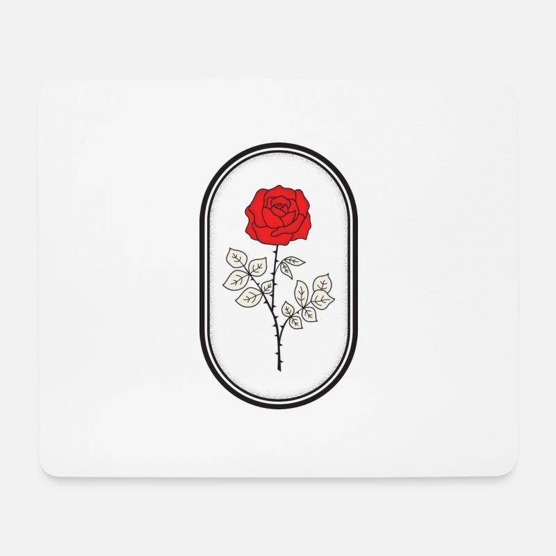 Rose Logo - Mouse Pad (horizontal) - white