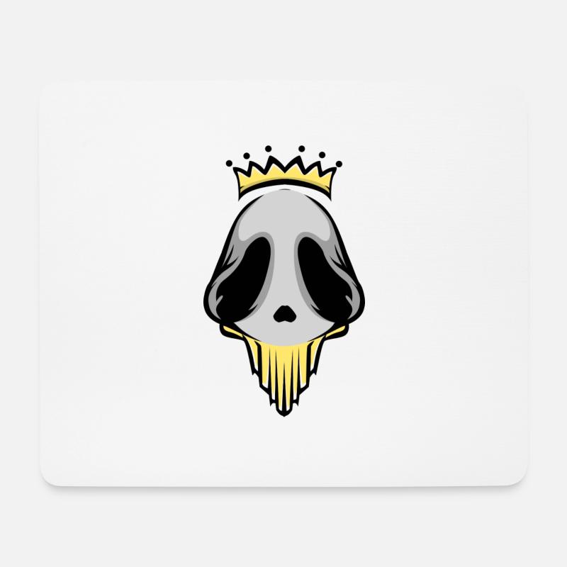 Alienkönig Logo - Mousepad (Querformat) - Weiß