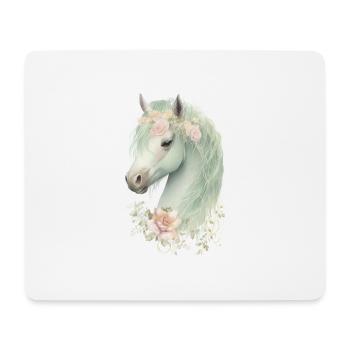 Pferd Mystisch - Mousepad (Querformat) - Weiß - Vorne