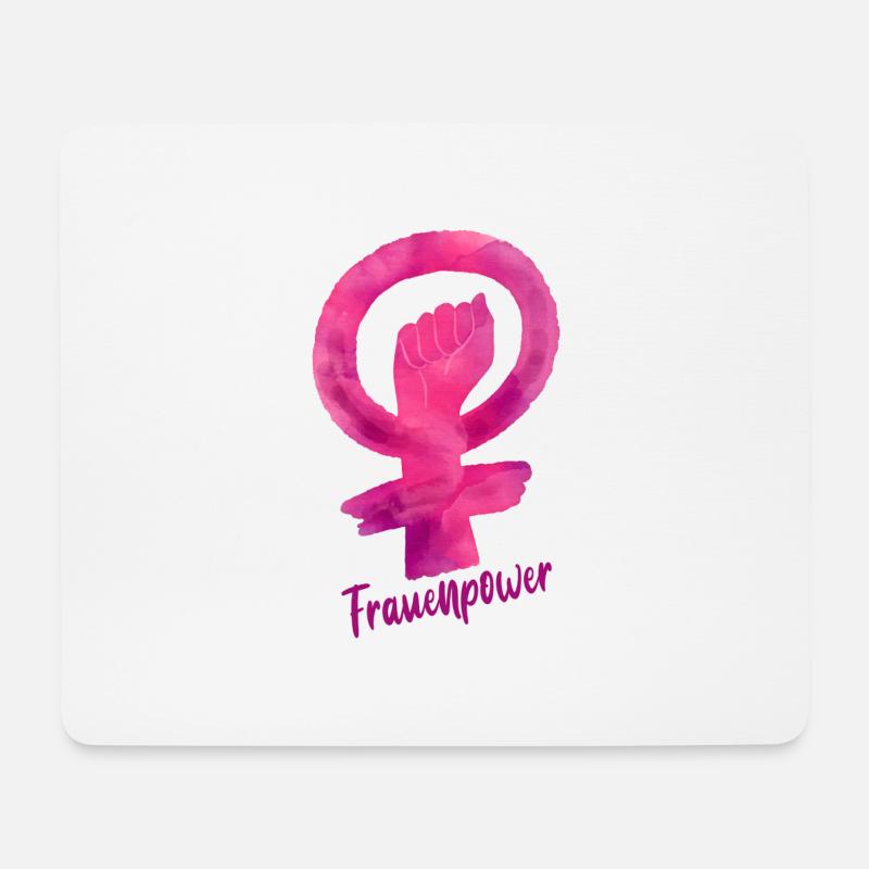 Frauenpower - Weiblichkeit weiblich Zeichen - Mousepad (Querformat) - Weiß