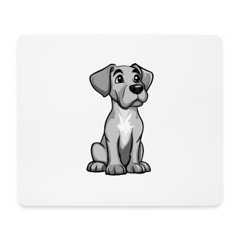 Great Dane Hund Comic Baby - Mousepad (Querformat) - Weiß - Vorne