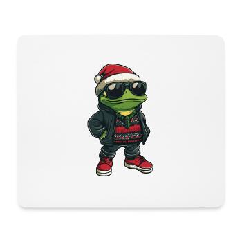 Frosch Weihnachten X-Mas - Mousepad (Querformat) - Weiß - Vorne