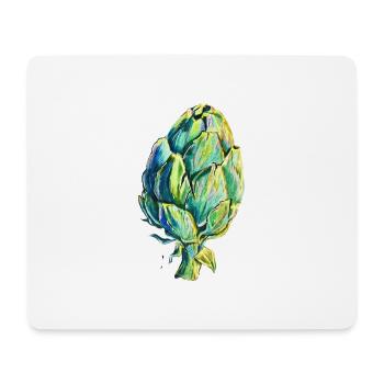 Artischocke solo - Mousepad (Querformat) - Weiß - Vorne