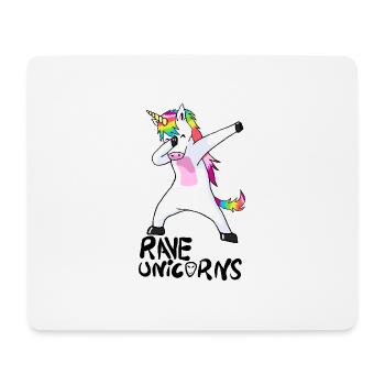 Logo Rave Unicorns Black Text - Mouse Pad (horizontal) - white - Front