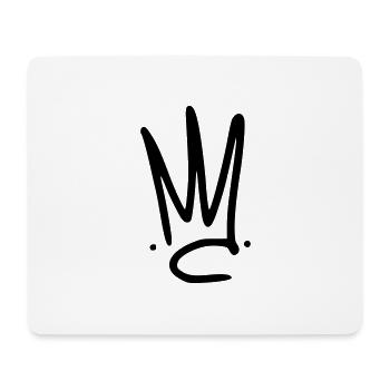 émoji couronne couronne croquis noir - Tapis de souris (format paysage) - blanc - Devant