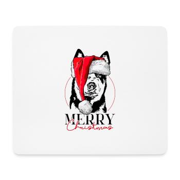 Père Noël Bouvier australien Joyeux Noël Chiens - Tapis de souris (format paysage) - blanc - Devant