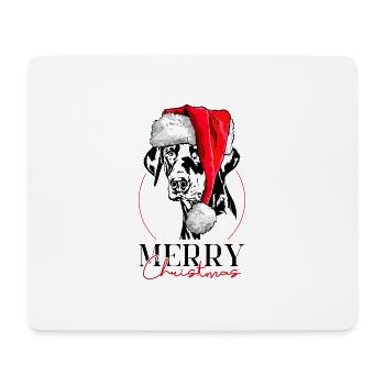Santa Dobermann Merry Christmas Hunde Wilsigns - Mousepad (Querformat) - Weiß - Vorne