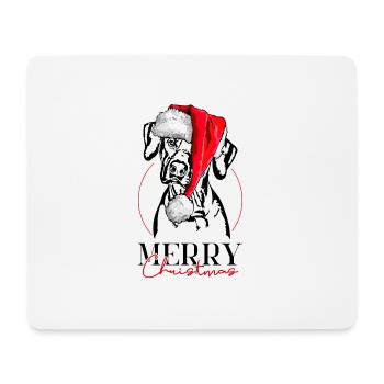 Père Noël Rhodesian Ridgeback joyeux Noël Wilsigns - Tapis de souris (format paysage) - blanc - Devant