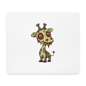 Giraffe Halloween Lustig Zombie - Mousepad (Querformat) - Weiß - Vorne