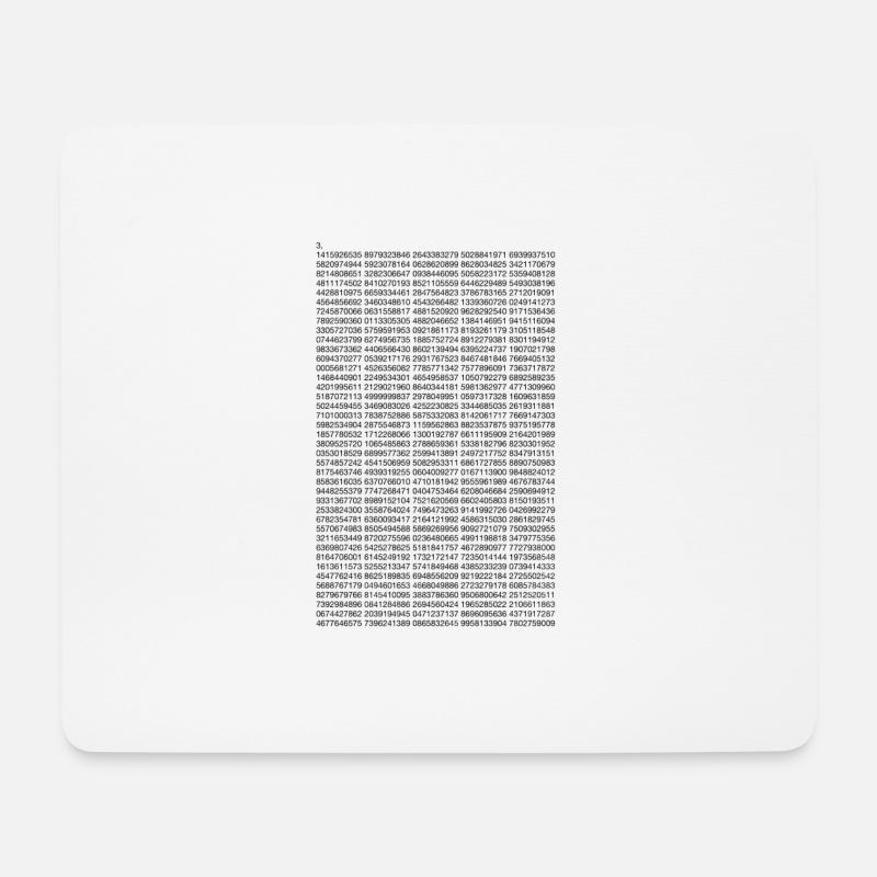 Pi auf 2000 Nachkommastellen - Mousepad (Querformat) - Weiß