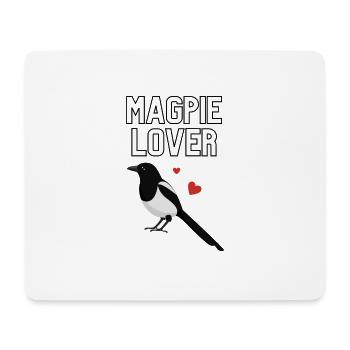 J’adore Magpie Birds Bird Magpie - Tapis de souris (format paysage) - blanc - Devant