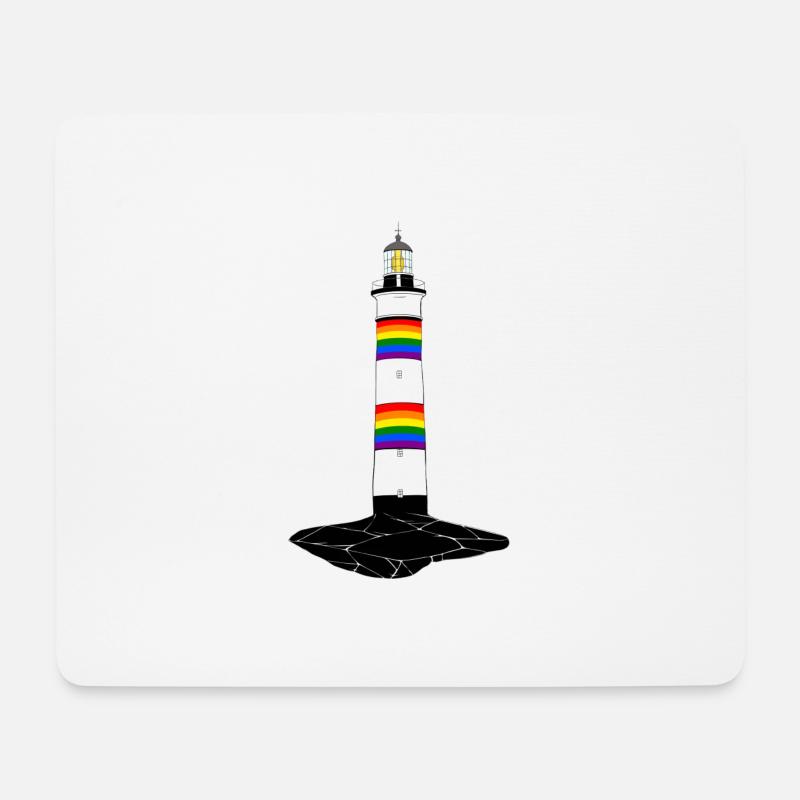 LGBT Lighthouse - Mouse Pad (horizontal) - white