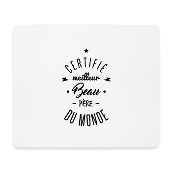 meilleur beau père - Tapis de souris (format paysage) - blanc - Devant