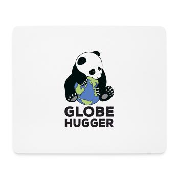 Globe Hugger Panda Hugging Planet Earth Save Nature - Mouse Pad (horizontal) - white - Front