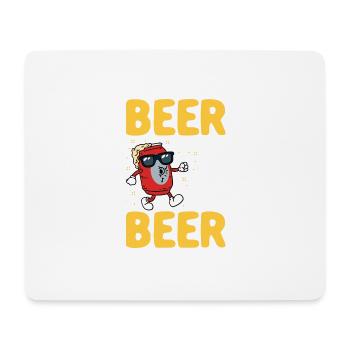 Beer Makes You Feel - Mousepad (Querformat) - Weiß - Vorne