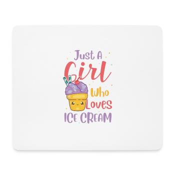 Girl Who Loves Ice Cream - Mousepad (Querformat) - Weiß - Vorne