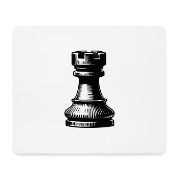 Jeu d’échecs Chess Figure Tower - Tapis de souris (format paysage) - blanc - Devant