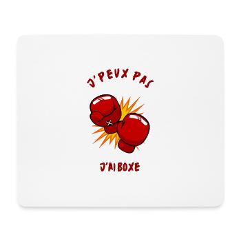 Boxeur - Maillot Box - J'Peux Pas J'ai Boxe - Tapis de souris (format paysage) - blanc - Devant