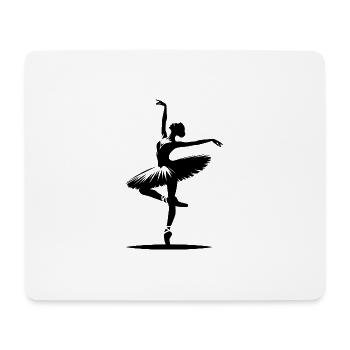 Dancing ballerina in perfect dance pose - Mouse Pad (horizontal) - white - Front