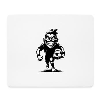 Arbitre souriant avec ballon - Tapis de souris (format paysage) - blanc - Devant