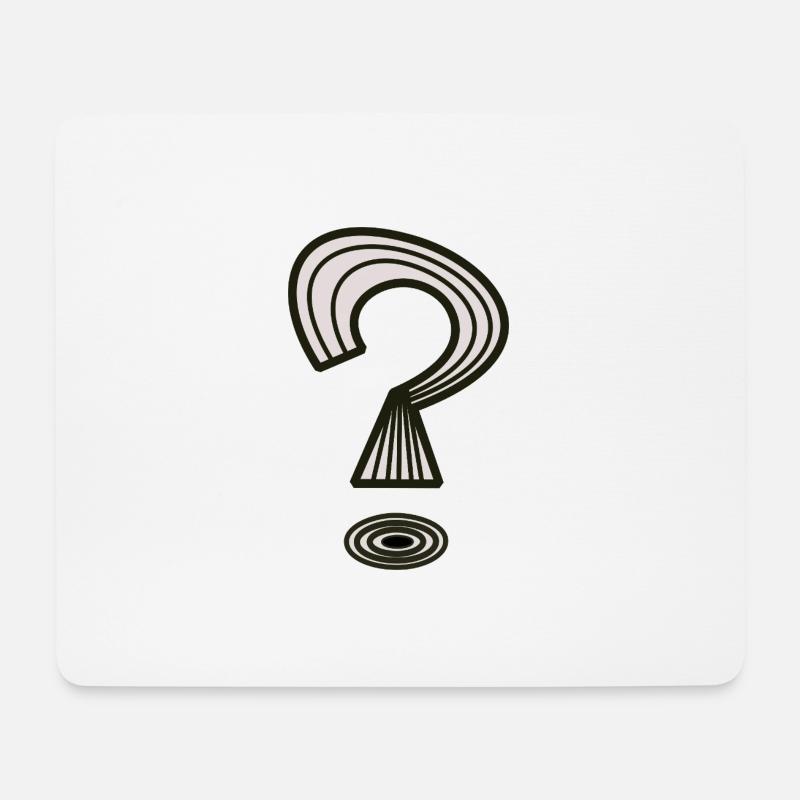 Point d’interrogation de Cean - Tapis de souris (format paysage) - blanc